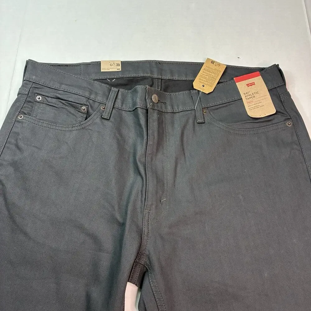 Levi's 541 Athletic Taper Jeans Men's Size 40x30 Gray Cotton Stretch Sits Waist